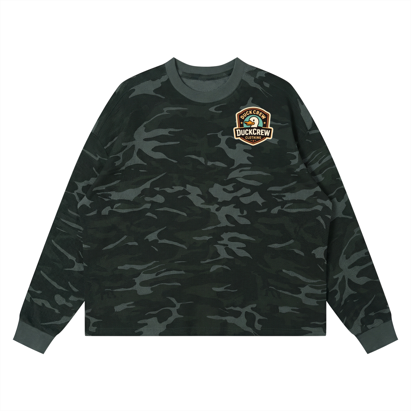 Unisex Waffle Boxy Long Sleeve T-Shirt