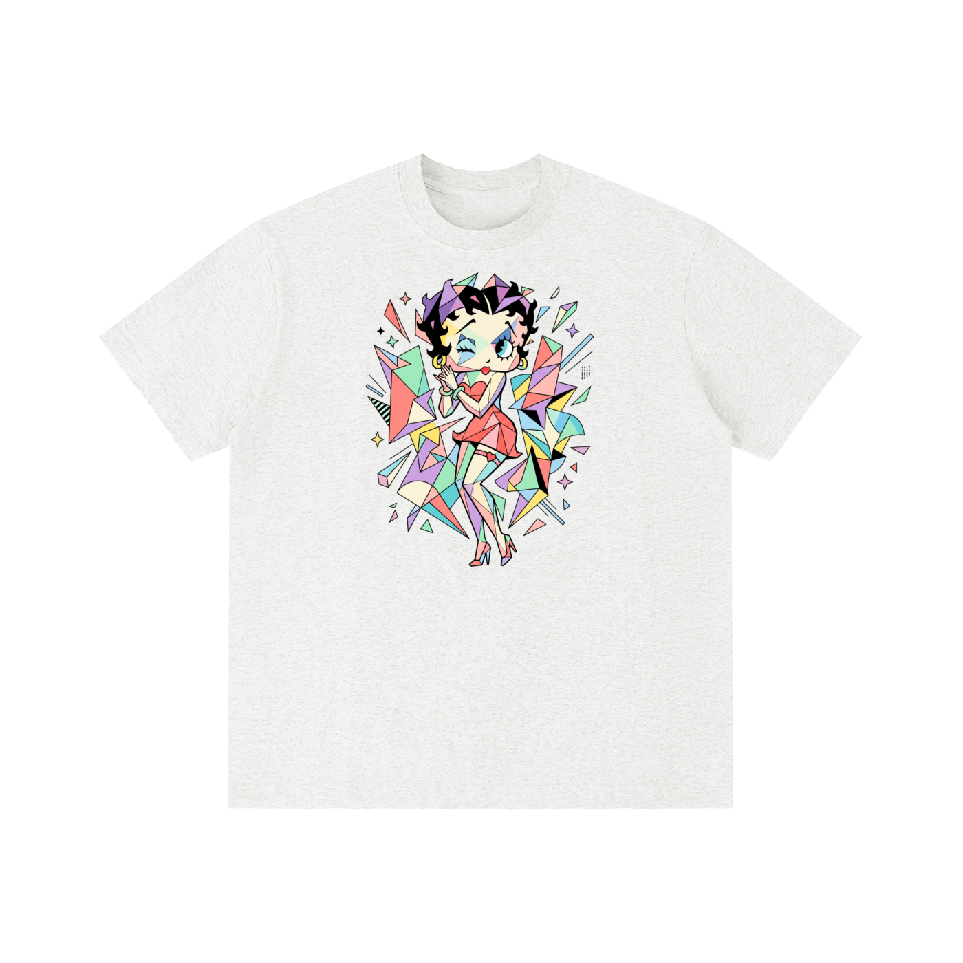 Unisex Vintage Wash Distressed T-Shirt - Betty Boop