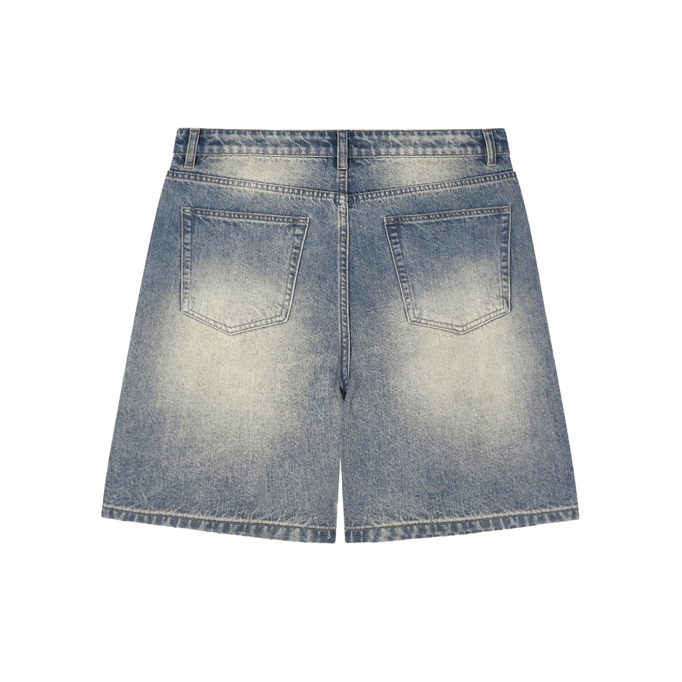 Faded Distressed Baggy Denim Shorts