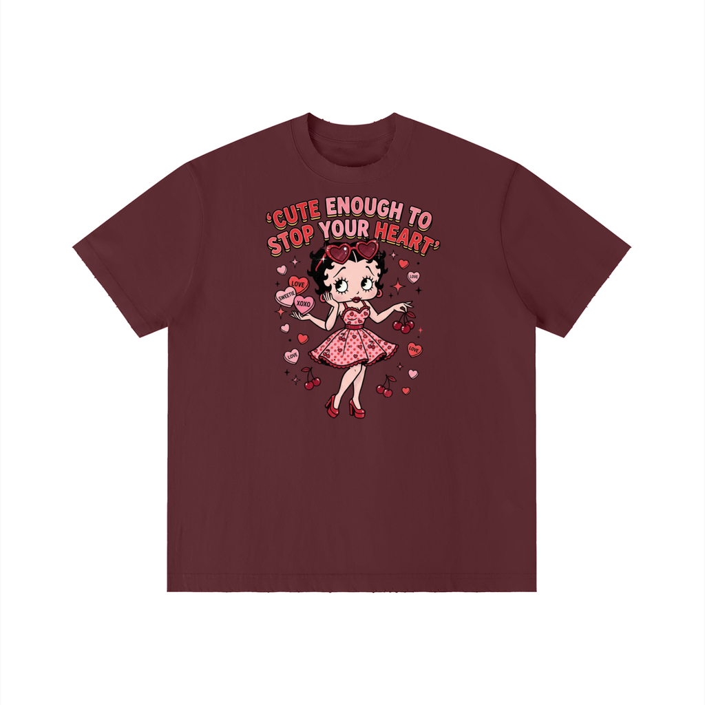 Unisex Vintage Wash Distressed T-Shirt - Betty Boop