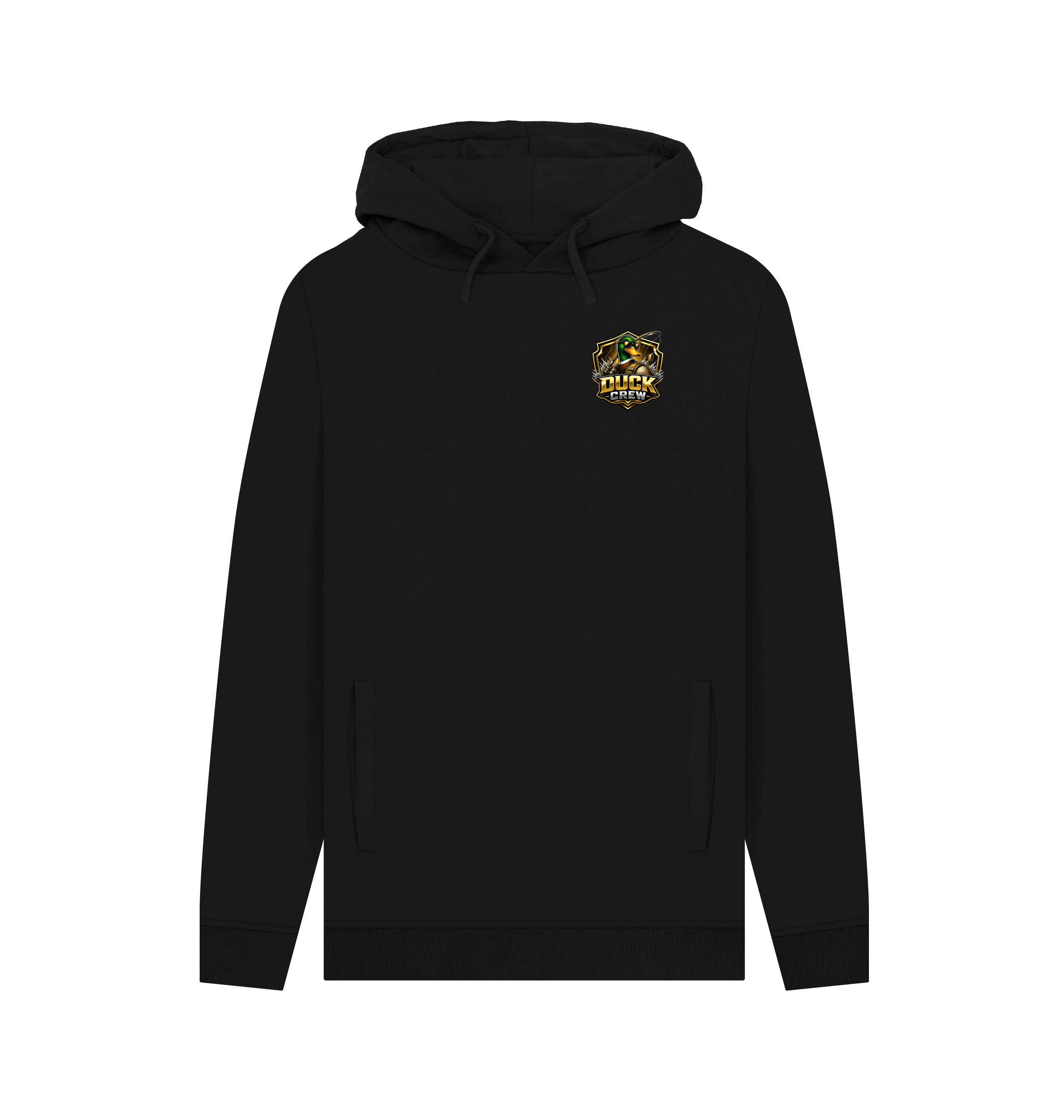 Black Printed Hoody Front