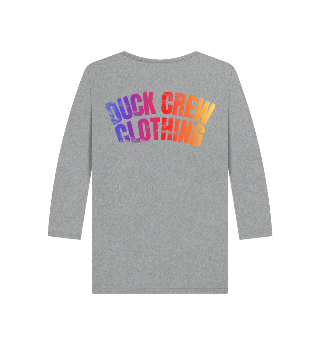 Athletic Grey Printed Long Sleeve T Shirt Back