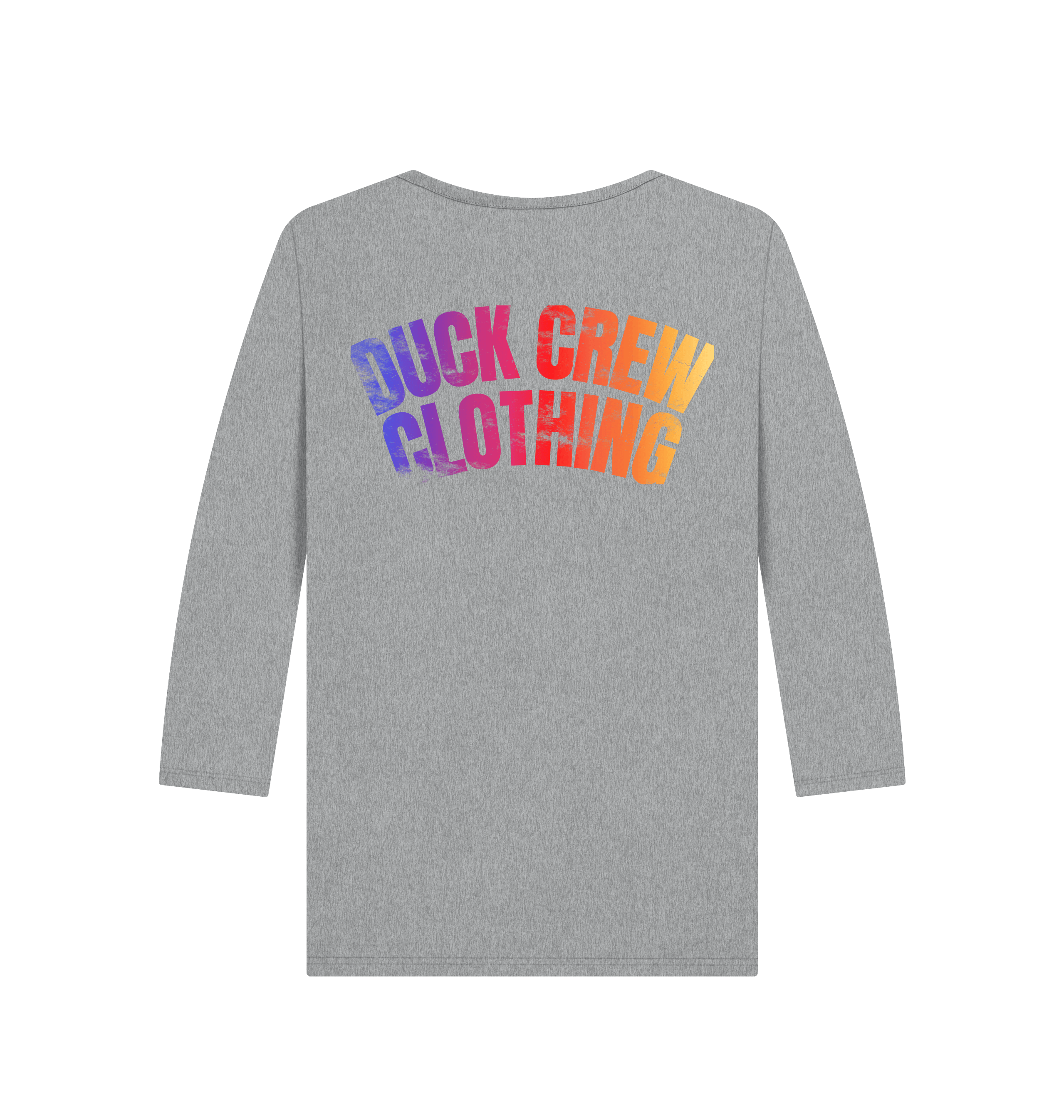 Athletic Grey Printed Long Sleeve T Shirt Back