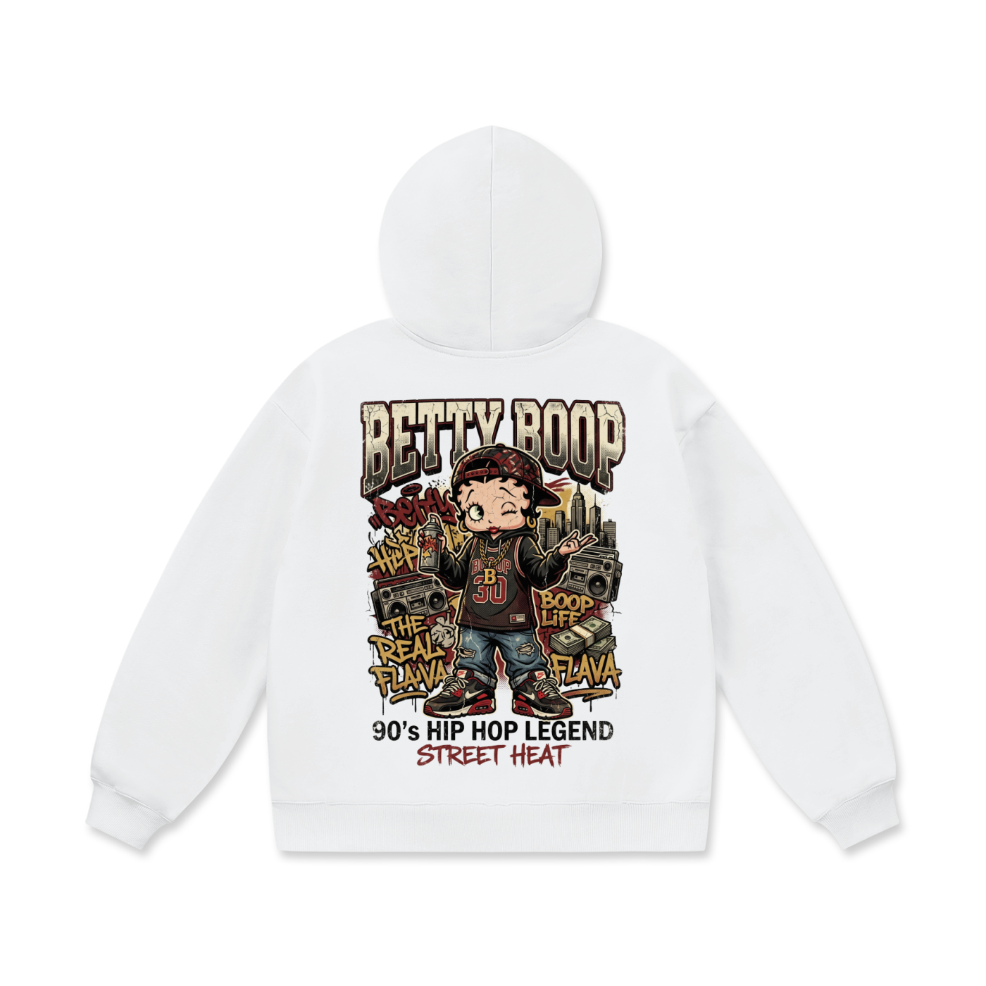 Oversize Heavyweight Fleece Hoodie - Betty Boop