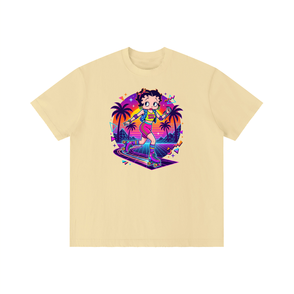 Unisex Vintage Wash Distressed T-Shirt - Betty boop