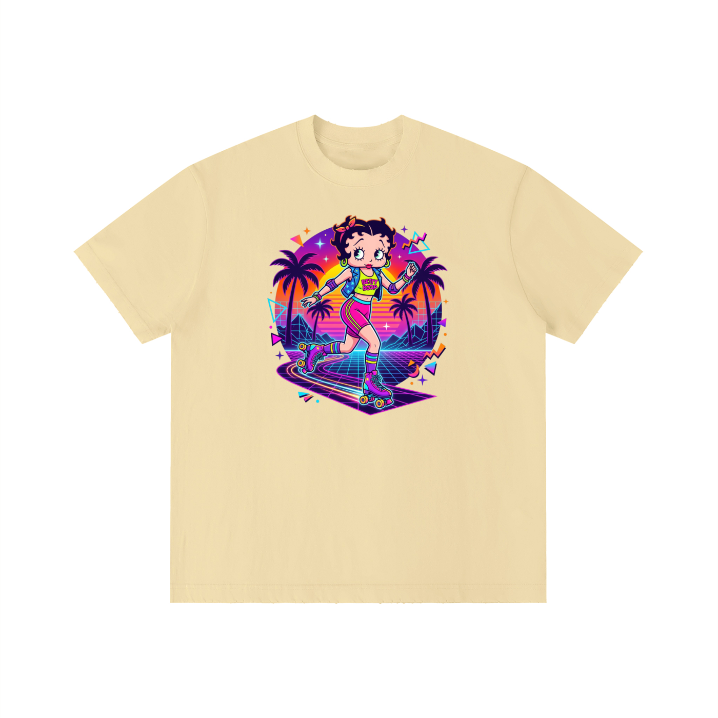 Unisex Vintage Wash Distressed T-Shirt - Betty Boop