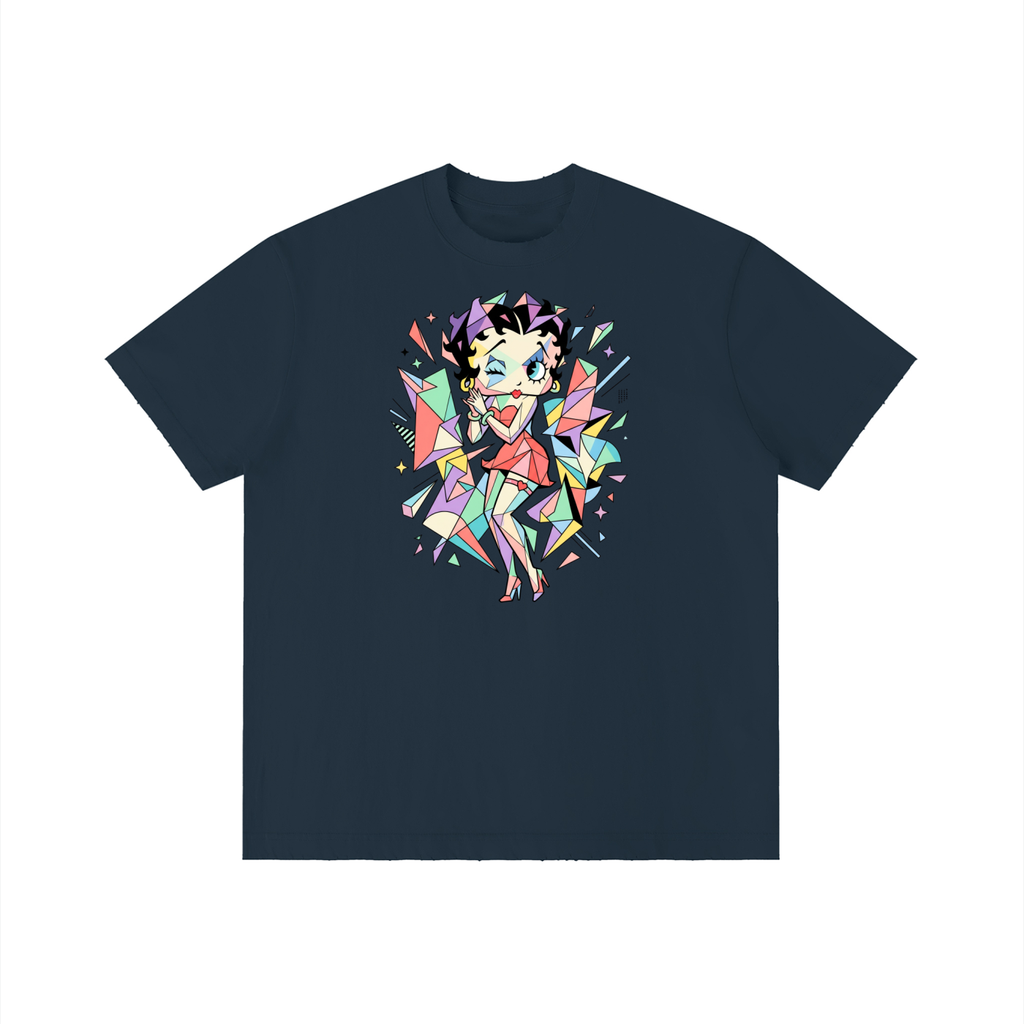 Unisex Vintage Wash Distressed T-Shirt - Betty Boop