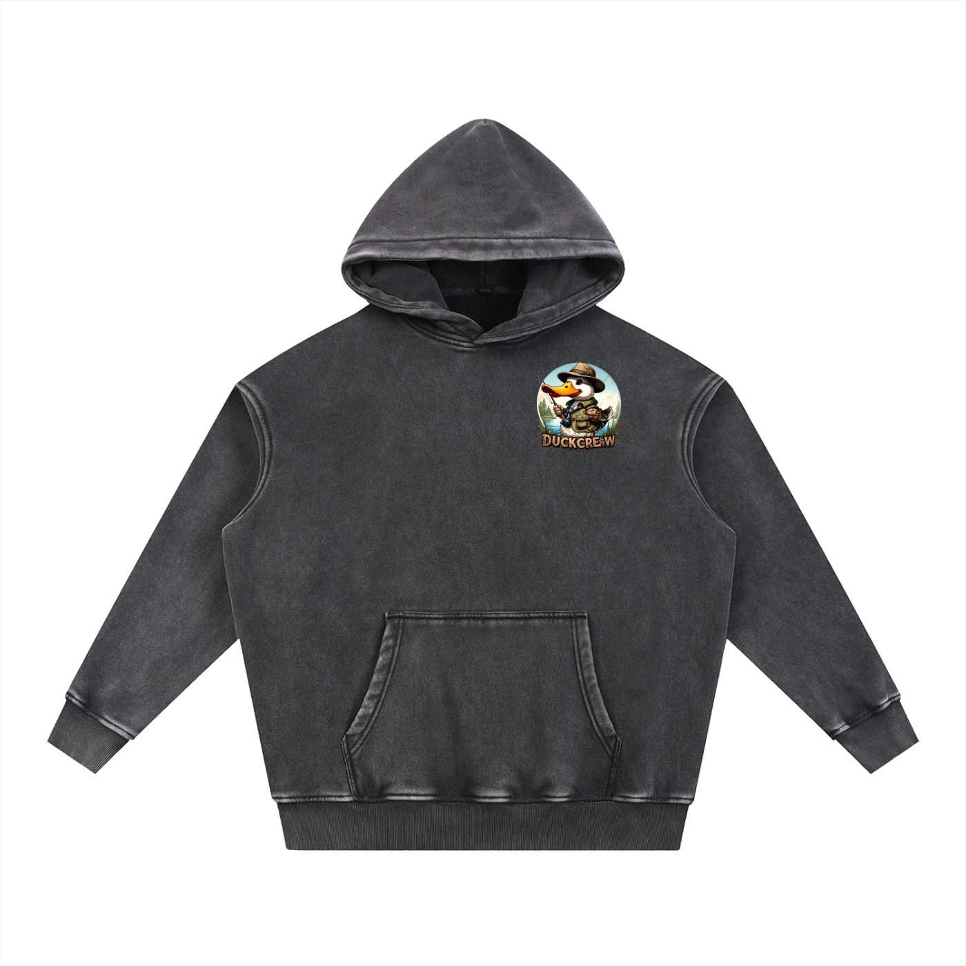 Snow Wash Fleece Oversize Hoodie