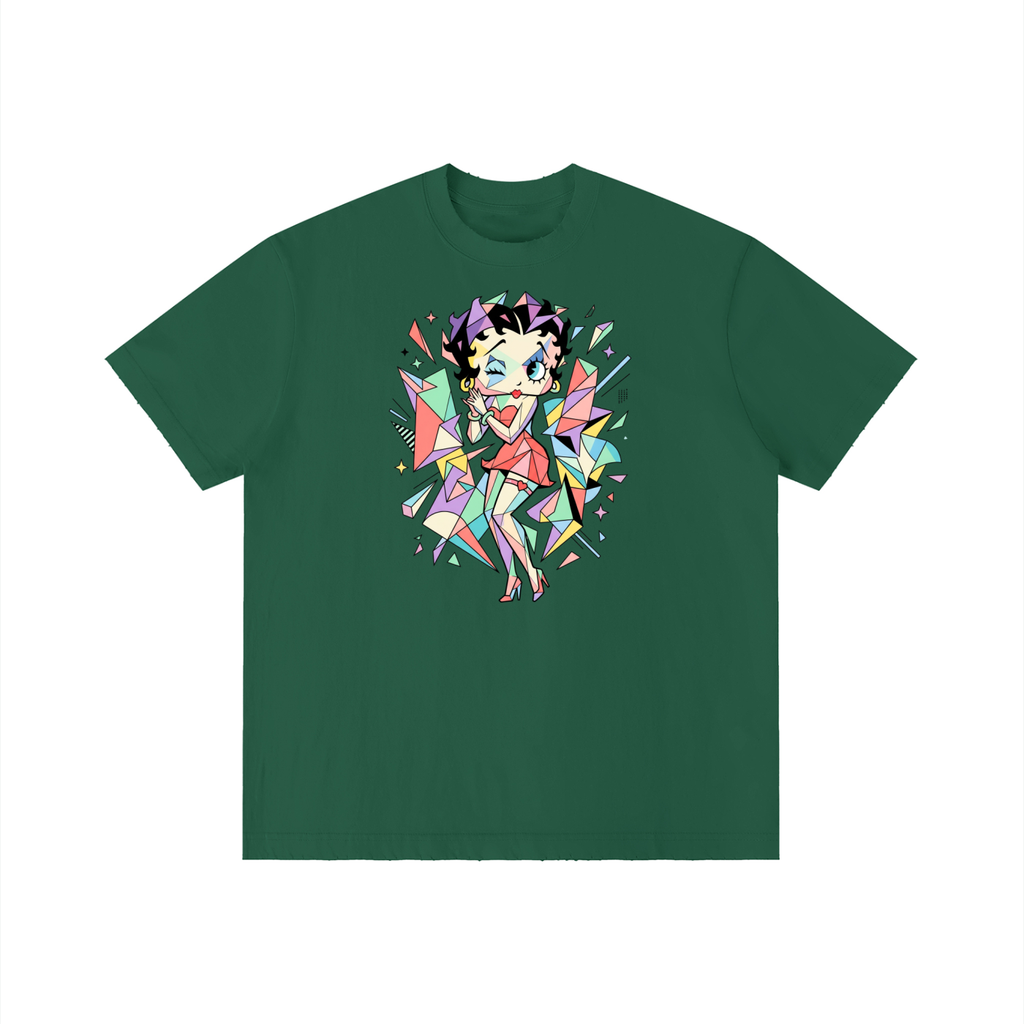 Unisex Vintage Wash Distressed T-Shirt - Betty Boop