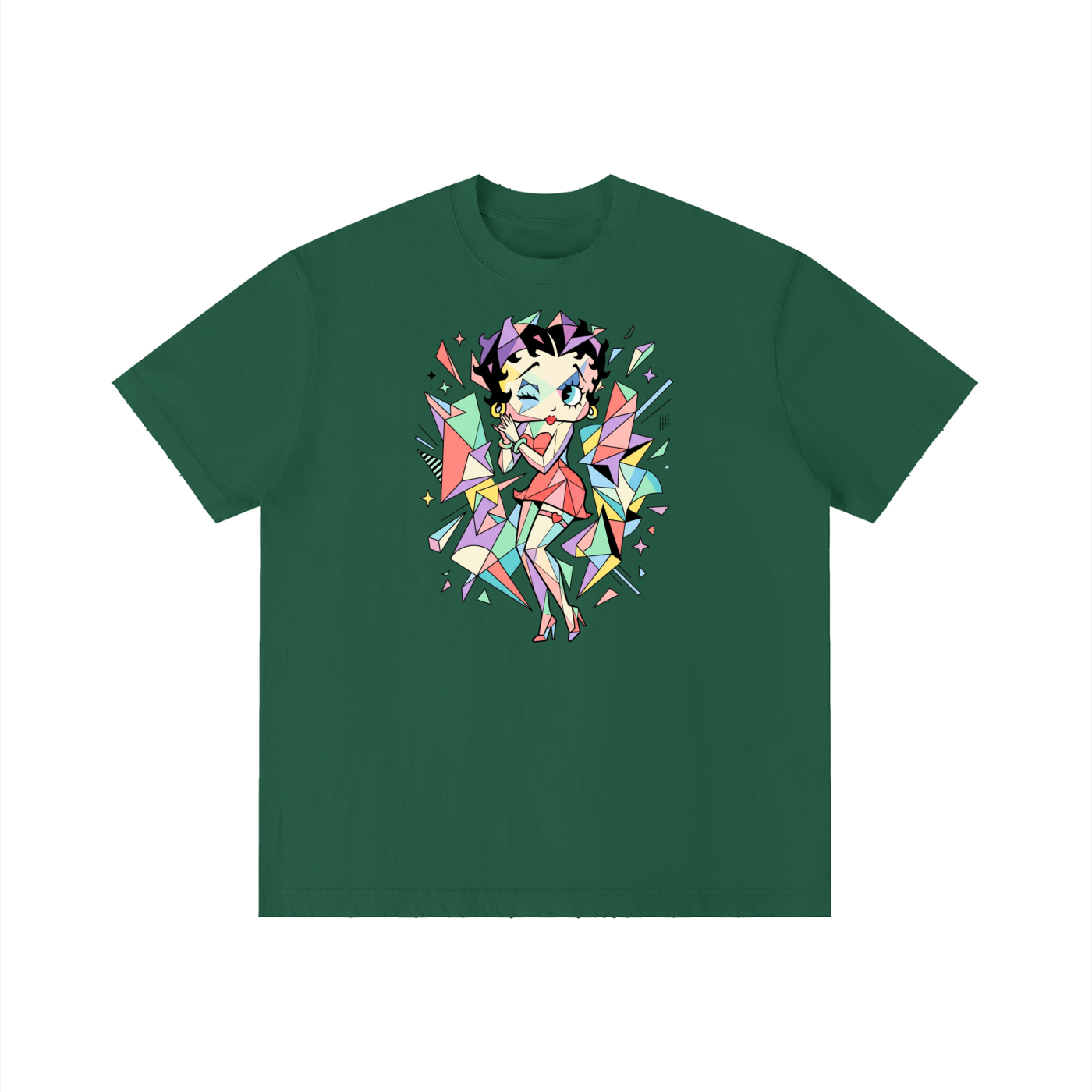 Unisex Vintage Wash Distressed T-Shirt - Betty Boop