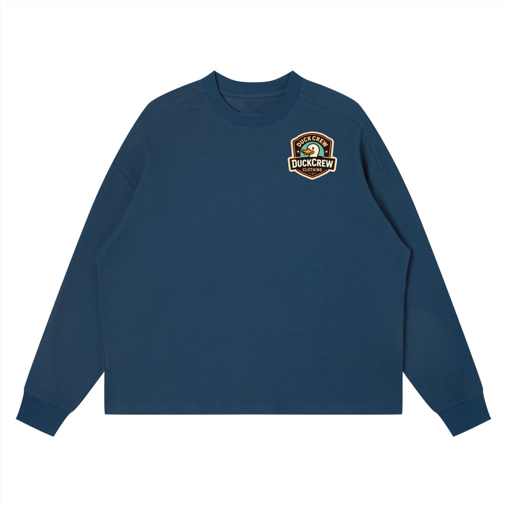 Unisex Waffle Boxy Long Sleeve T-Shirt