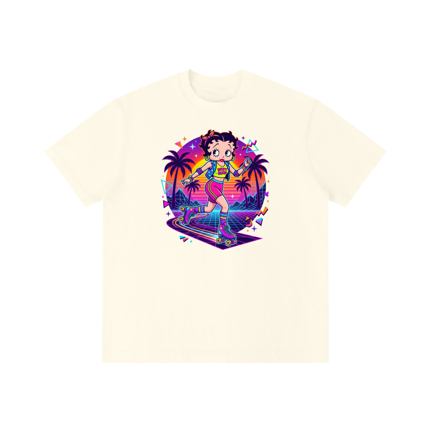 Unisex Vintage Wash Distressed T-Shirt - Betty boop