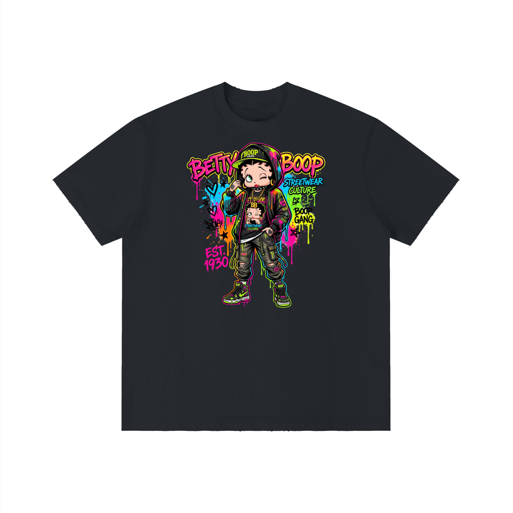 Unisex Vintage Wash Distressed T-Shirt - Betty Boop