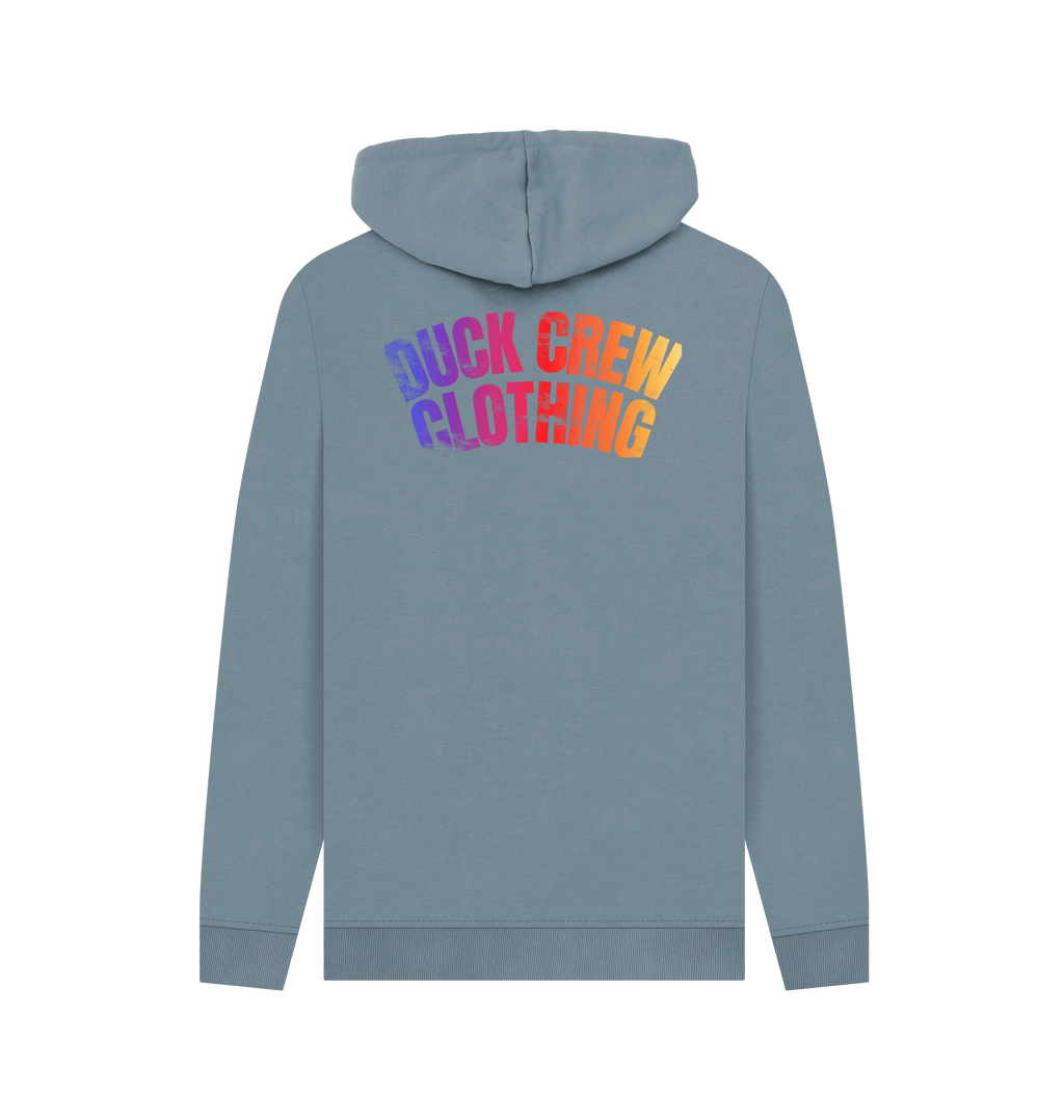 Stone Blue Printed Hoody Back