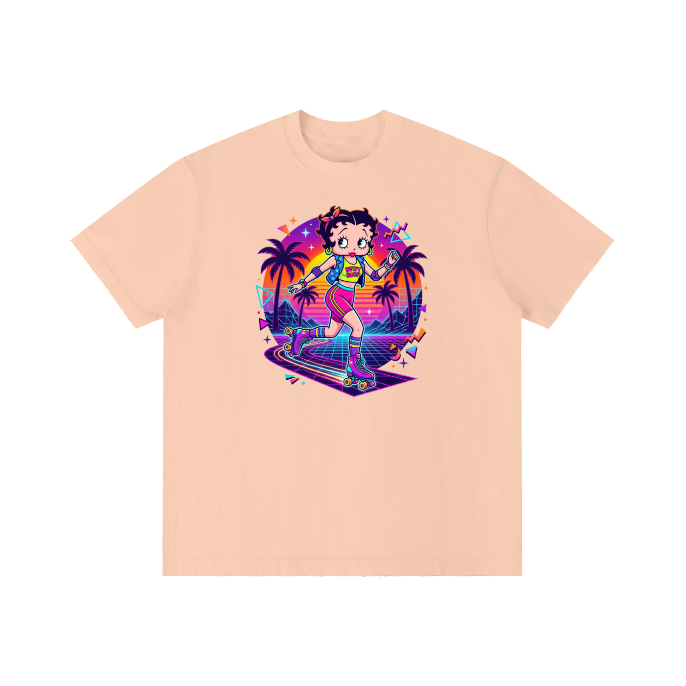 Unisex Vintage Wash Distressed T-Shirt - Betty Boop