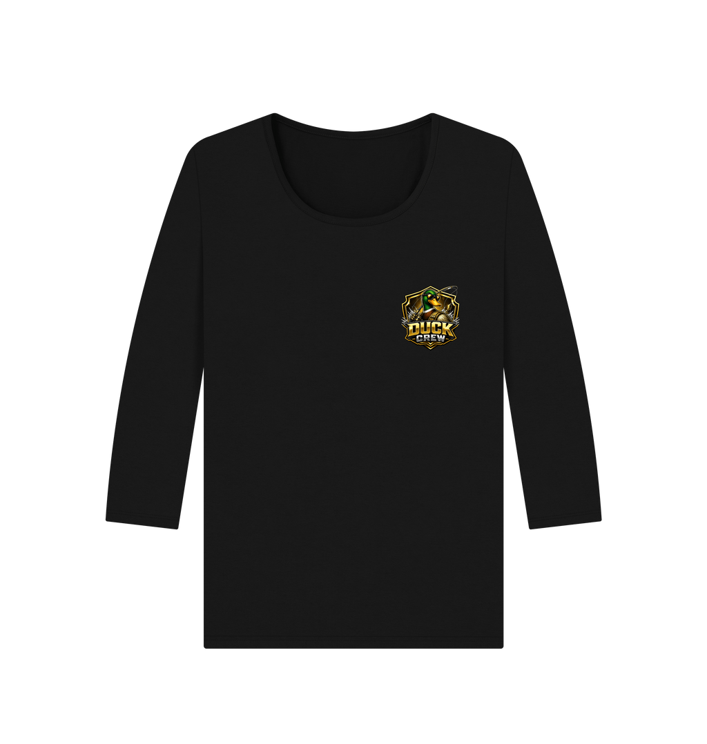 Black Printed Long Sleeve T Shirt Front