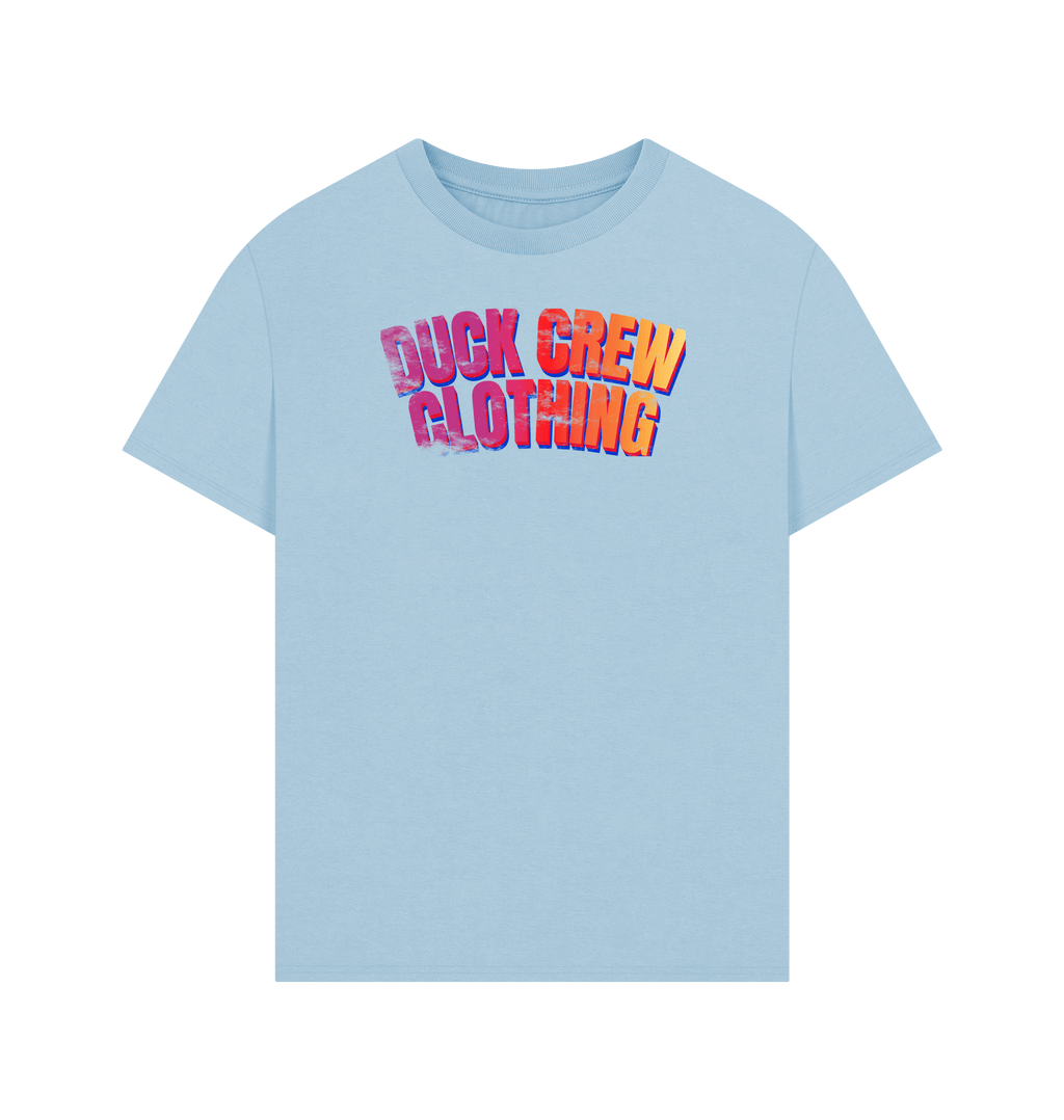 Milky Blue Printed T-shirt Front
