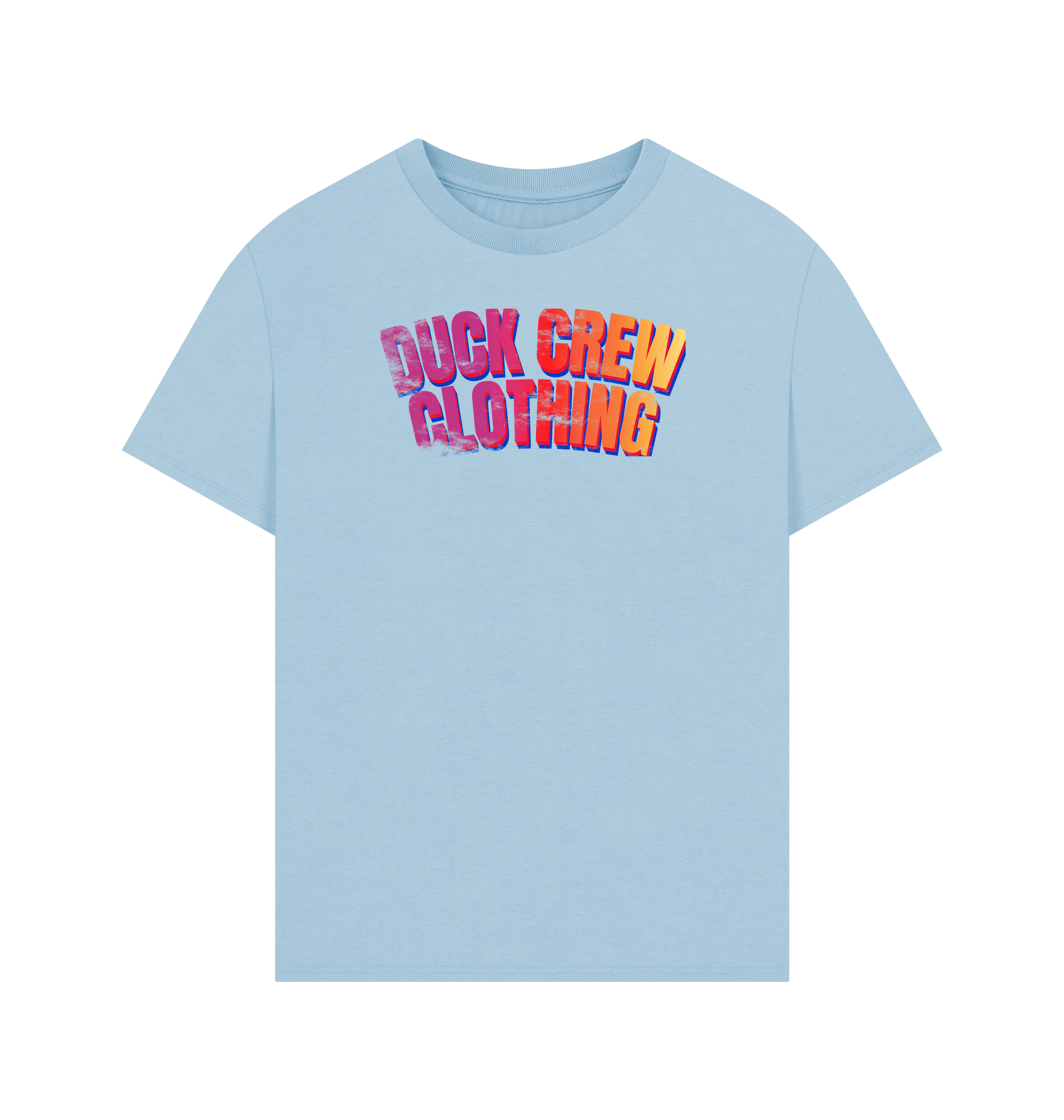 Milky Blue Printed T-shirt Front