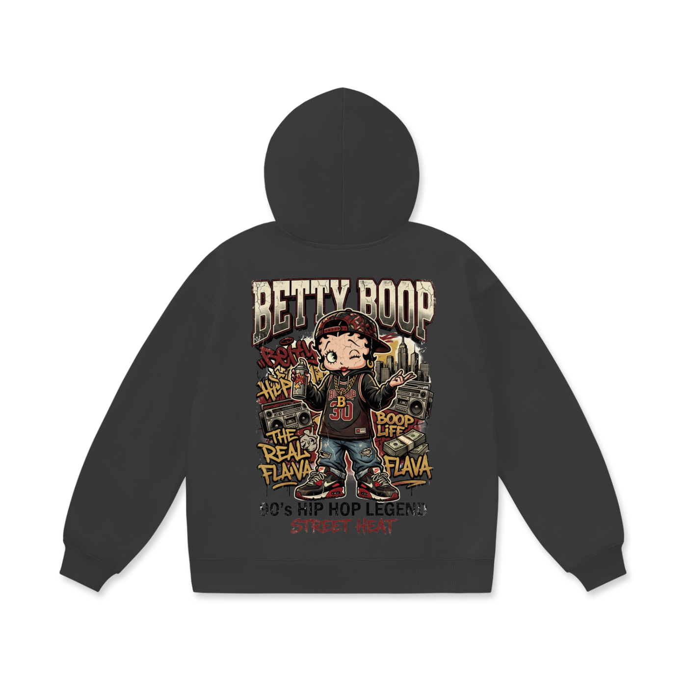 Oversize Heavyweight Fleece Hoodie - Betty Boop