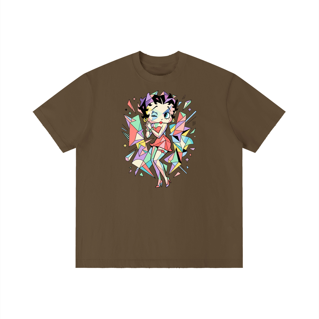 Unisex Vintage Wash Distressed T-Shirt - Betty Boop