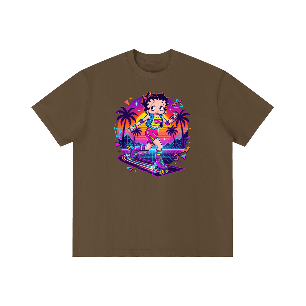 Unisex Vintage Wash Distressed T-Shirt - Betty boop