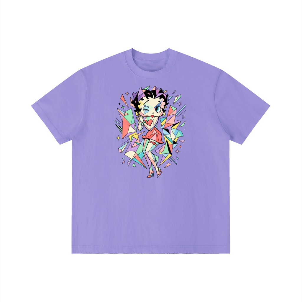 Unisex Vintage Wash Distressed T-Shirt - Betty Boop