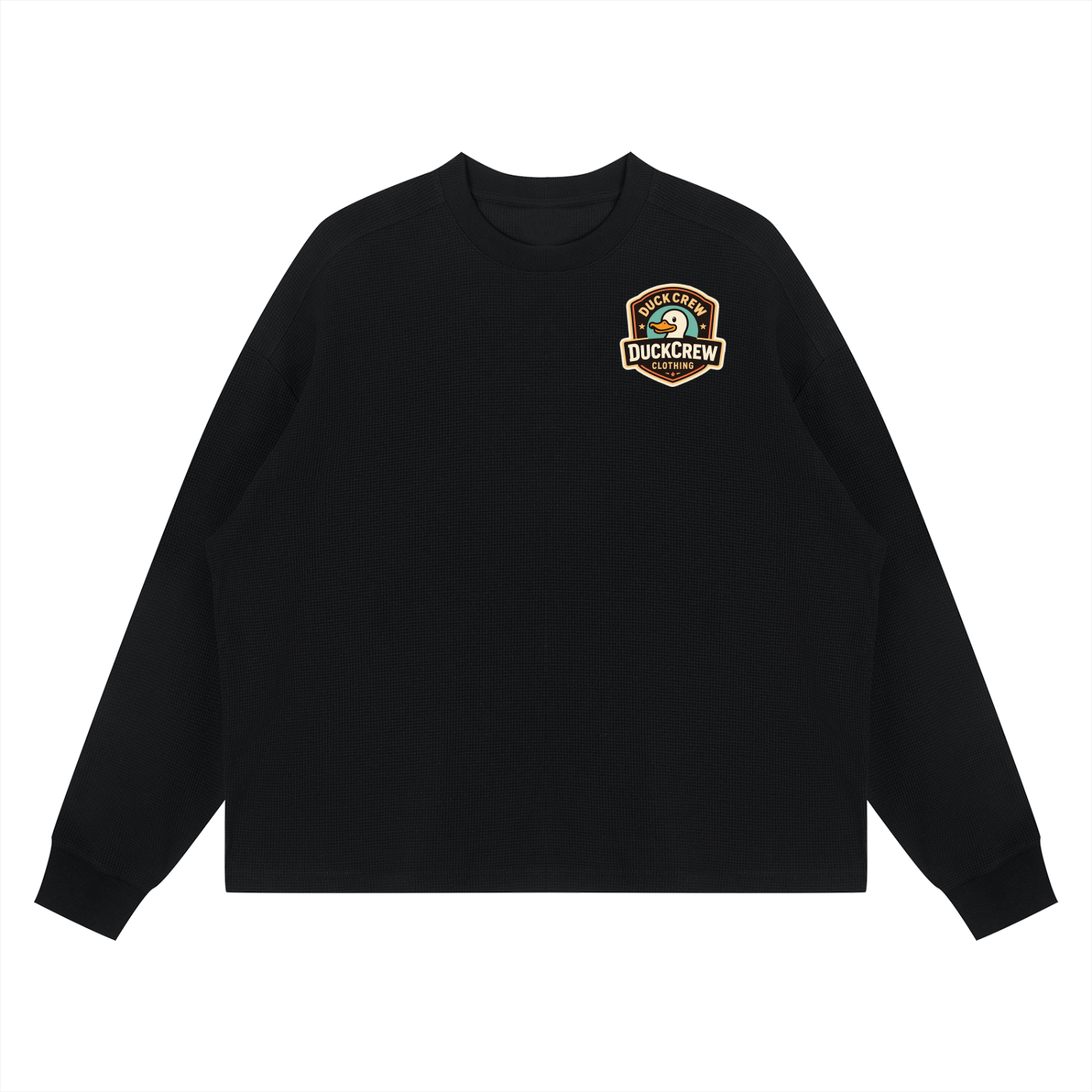 Unisex Waffle Boxy Long Sleeve T-Shirt