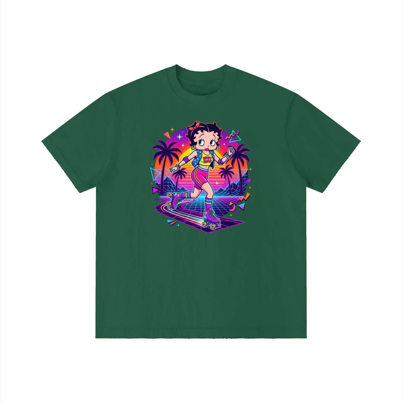 Unisex Vintage Wash Distressed T-Shirt - Betty boop