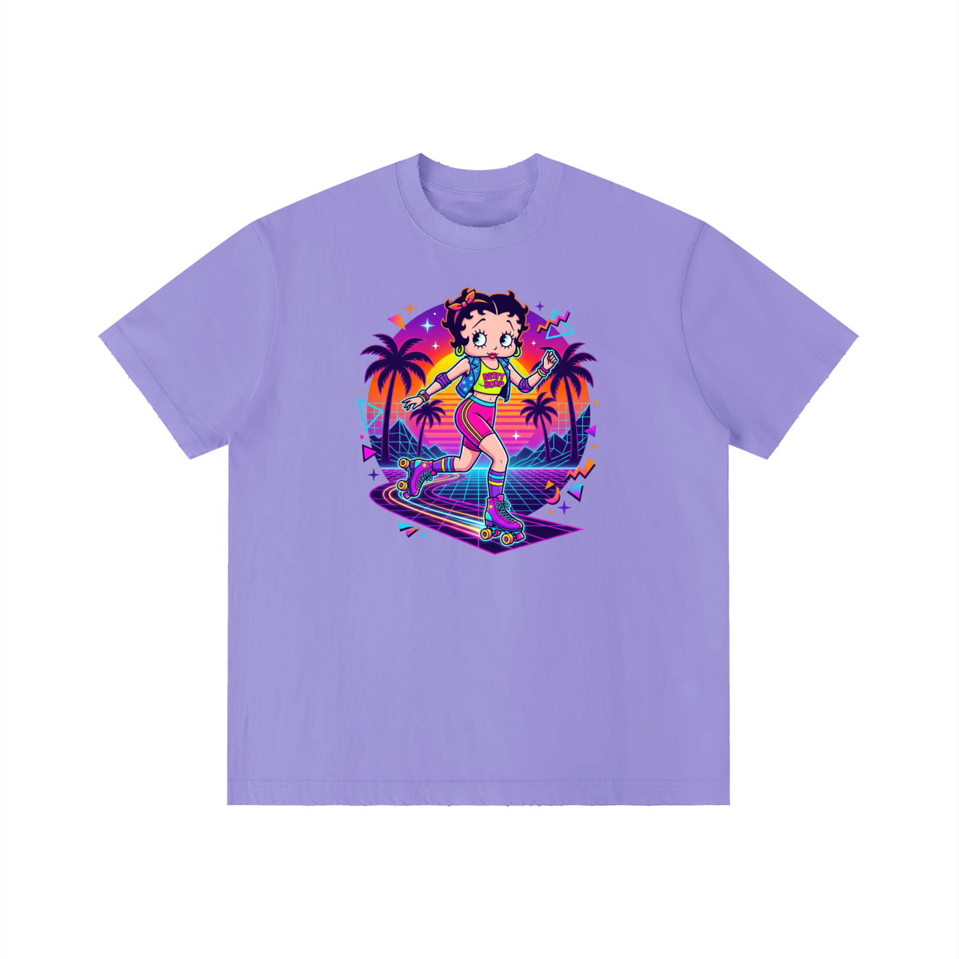 Unisex Vintage Wash Distressed T-Shirt - Betty boop