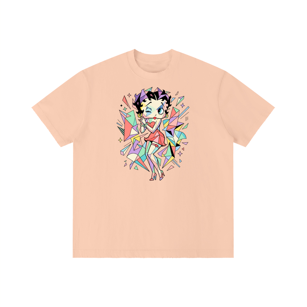 Unisex Vintage Wash Distressed T-Shirt - Betty Boop