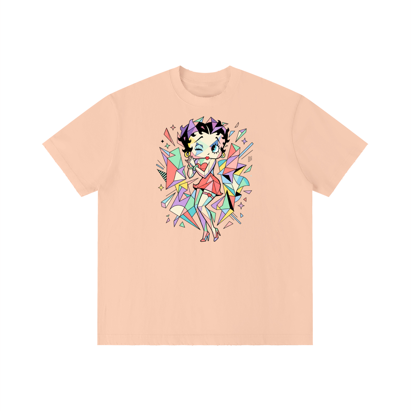 Unisex Vintage Wash Distressed T-Shirt - Betty Boop