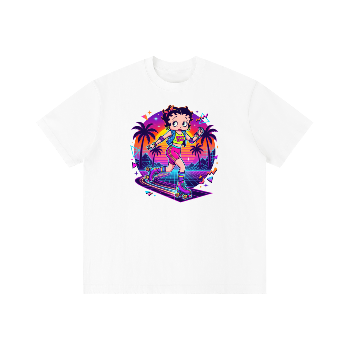 Unisex Vintage Wash Distressed T-Shirt - Betty Boop