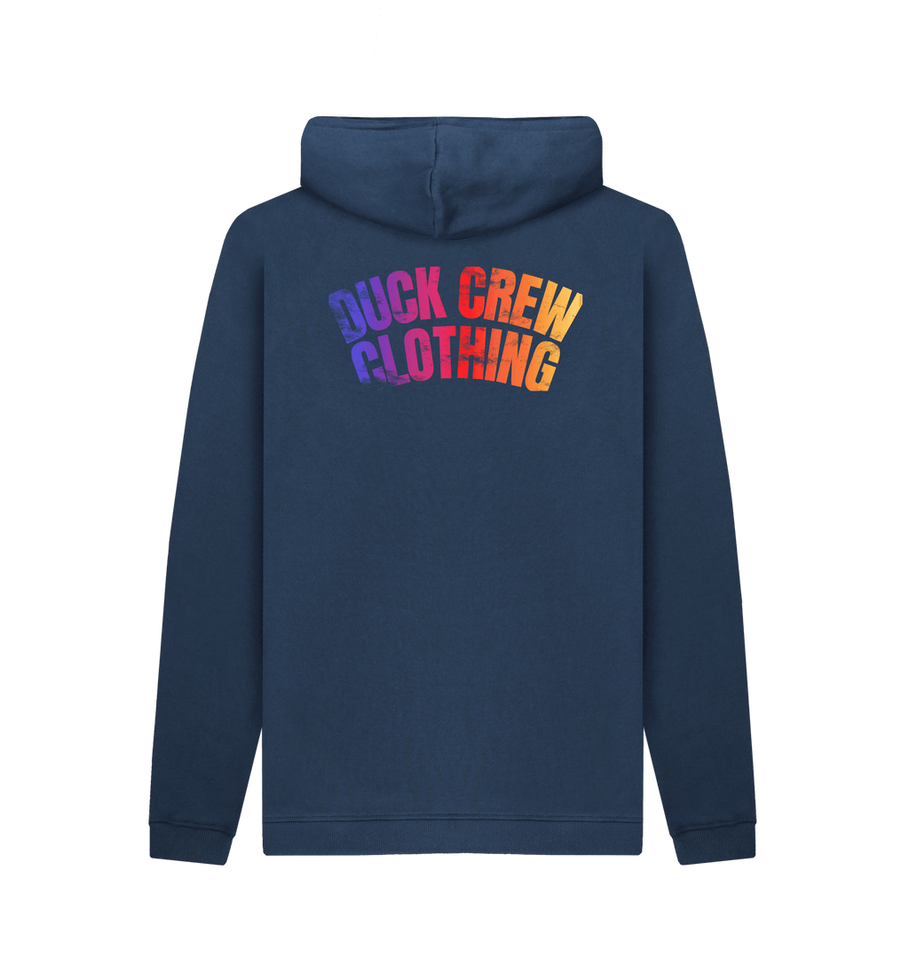 Navy Printed Hoody Back