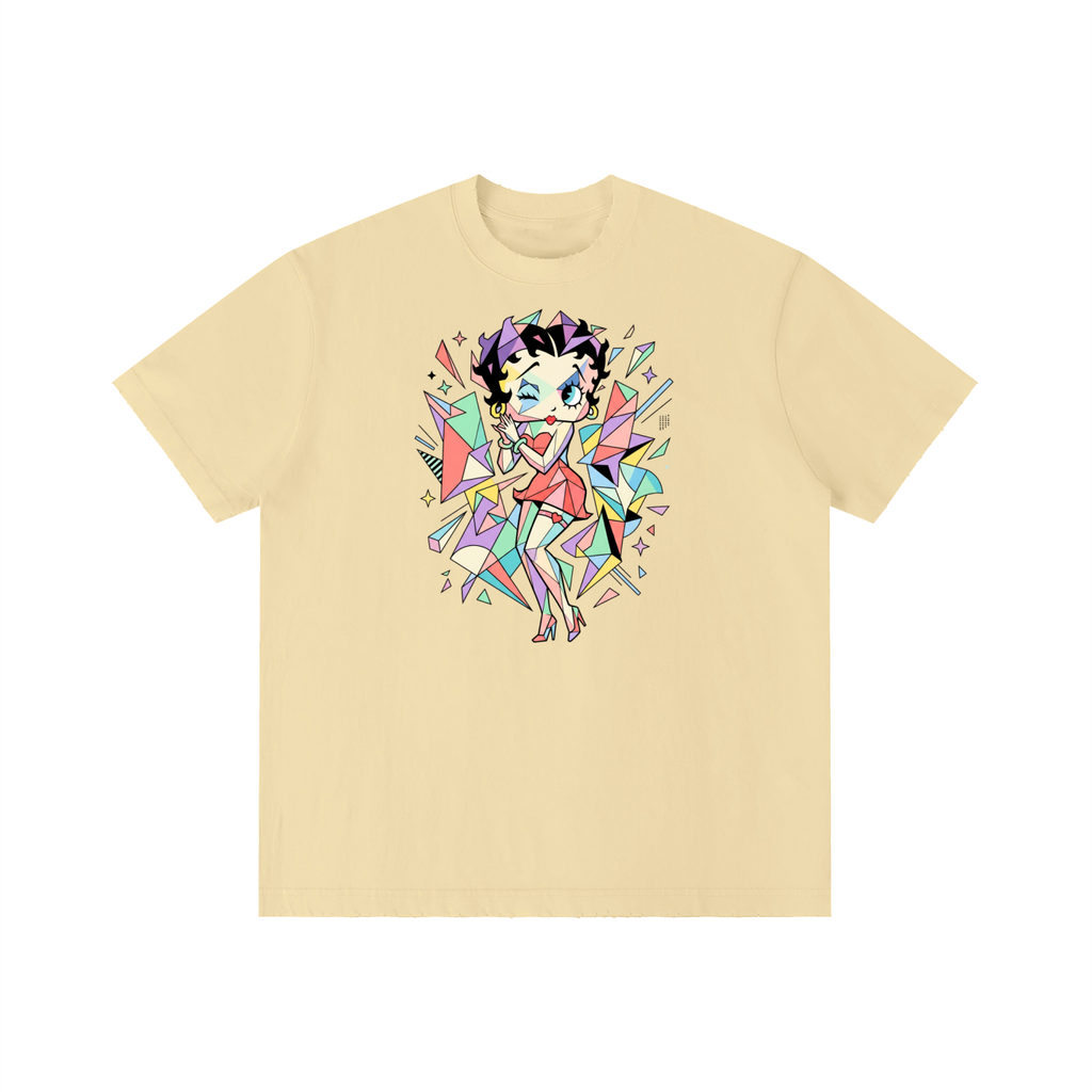 Unisex Vintage Wash Distressed T-Shirt - Betty Boop