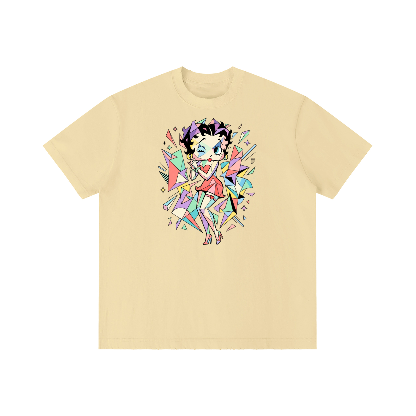 Unisex Vintage Wash Distressed T-Shirt - Betty Boop