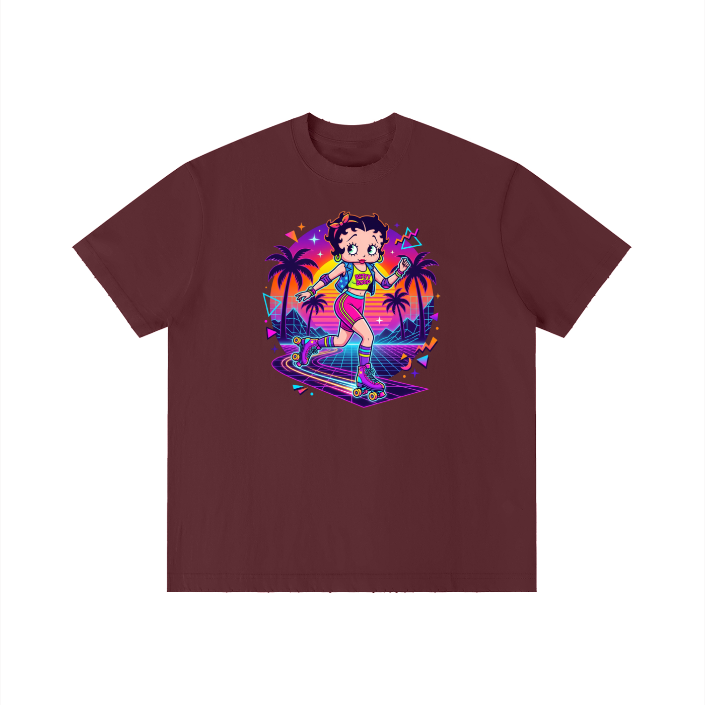 Unisex Vintage Wash Distressed T-Shirt - Betty boop