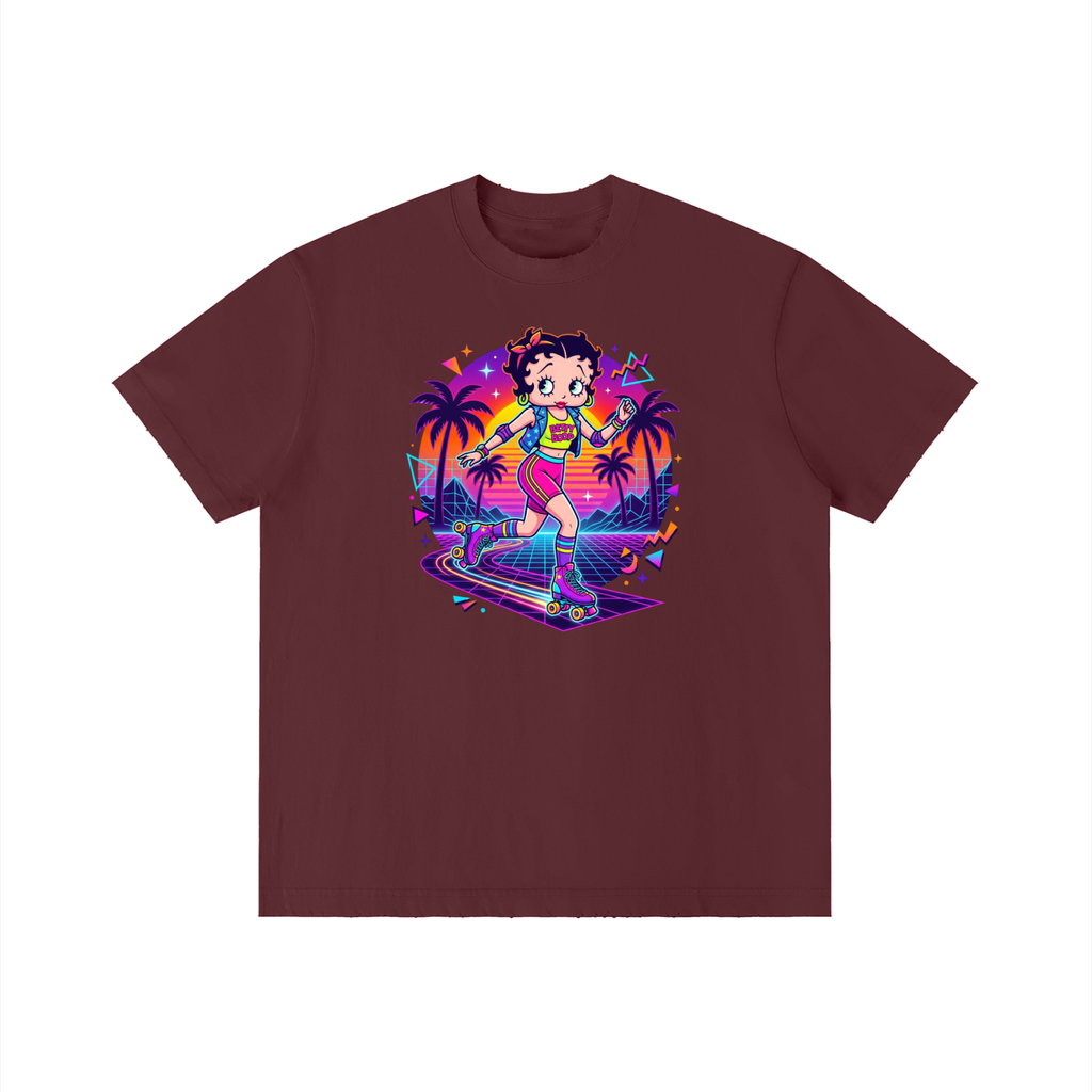Unisex Vintage Wash Distressed T-Shirt - Betty Boop