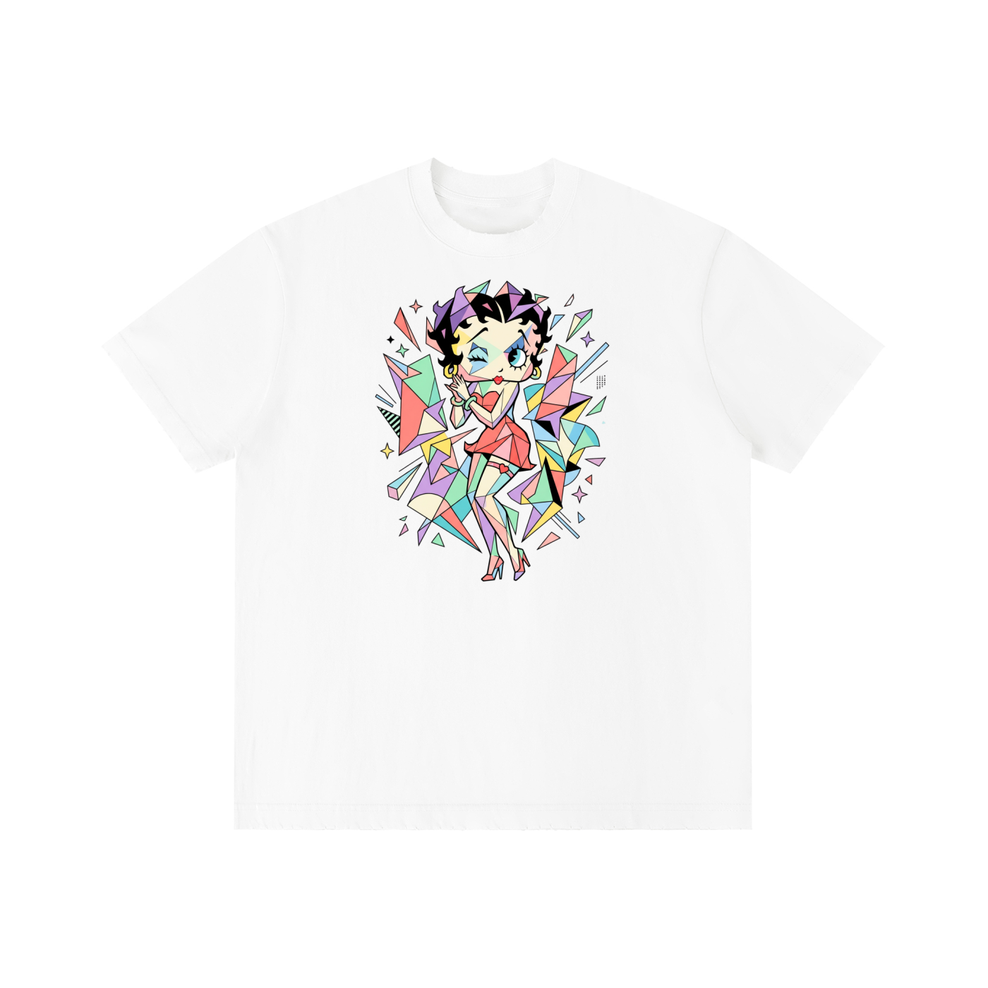 Unisex Vintage Wash Distressed T-Shirt - Betty Boop