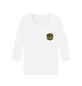 White Printed Long Sleeve T Shirt Front