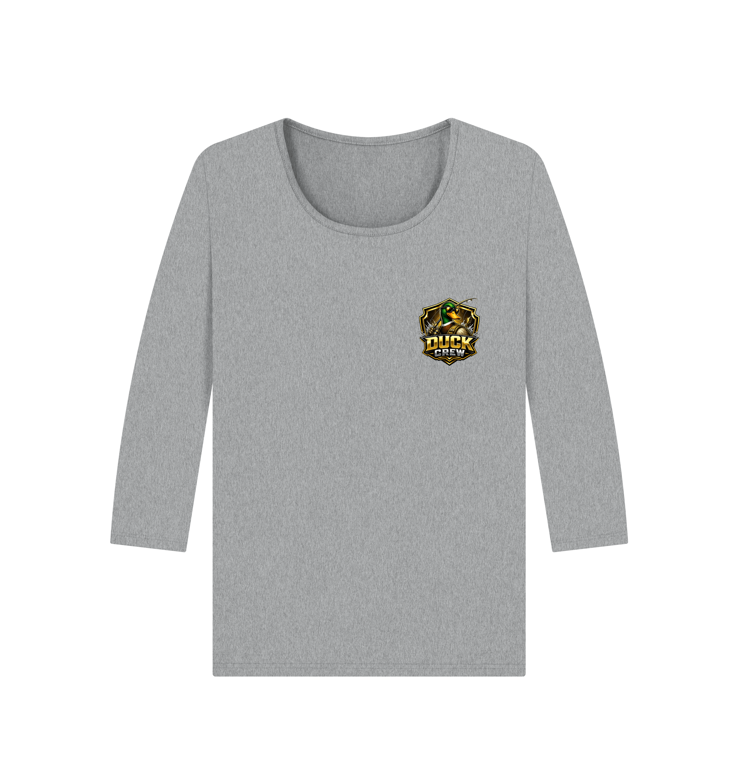 Athletic Grey Printed Long Sleeve T Shirt Front