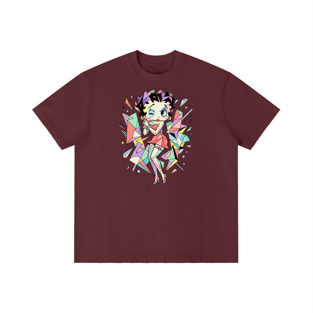 Unisex Vintage Wash Distressed T-Shirt - Betty Boop