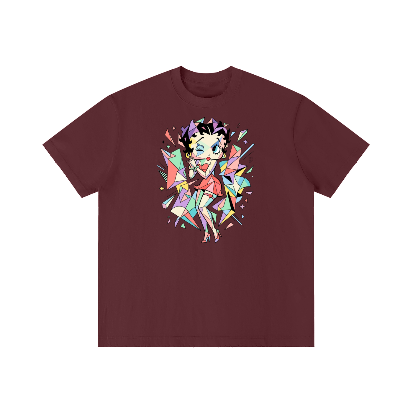 Unisex Vintage Wash Distressed T-Shirt - Betty Boop
