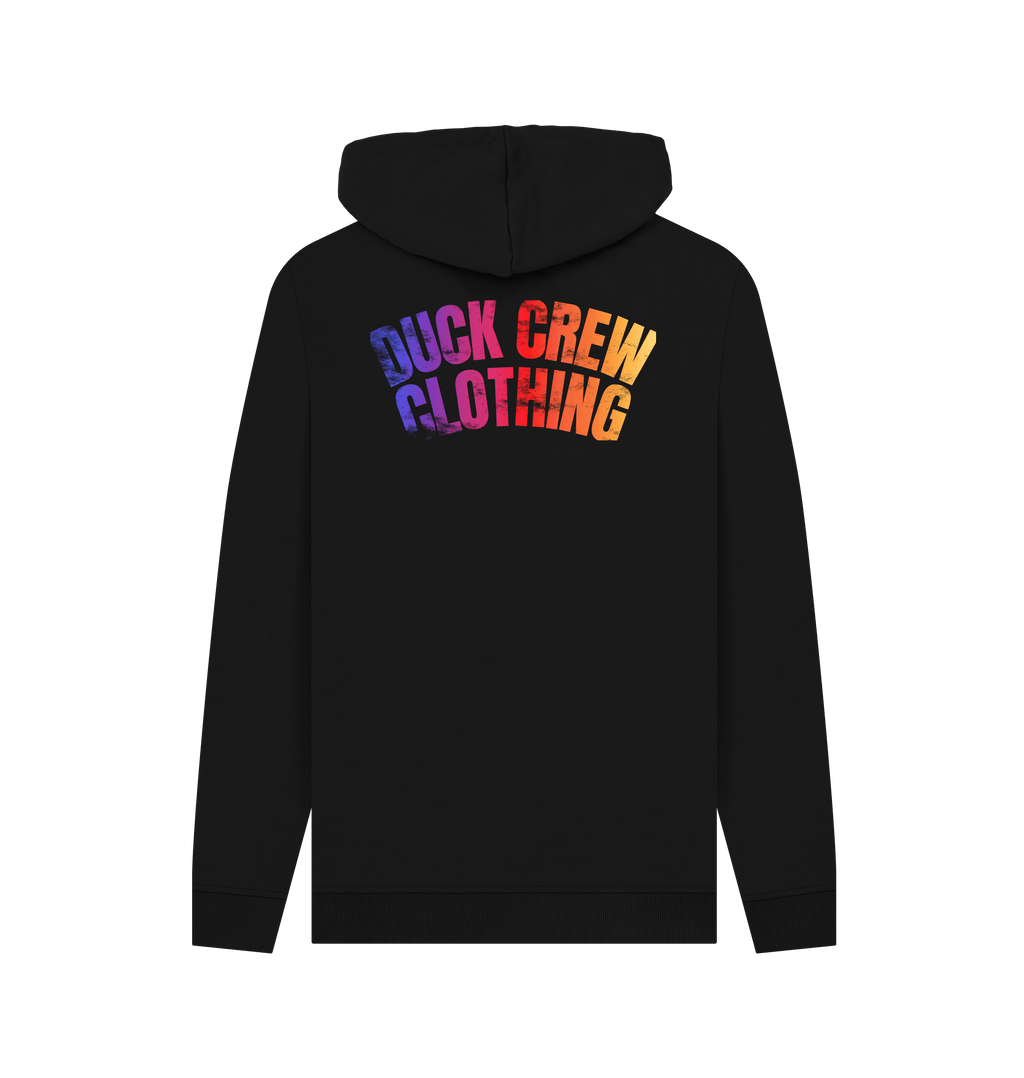 Black Printed Hoody Back