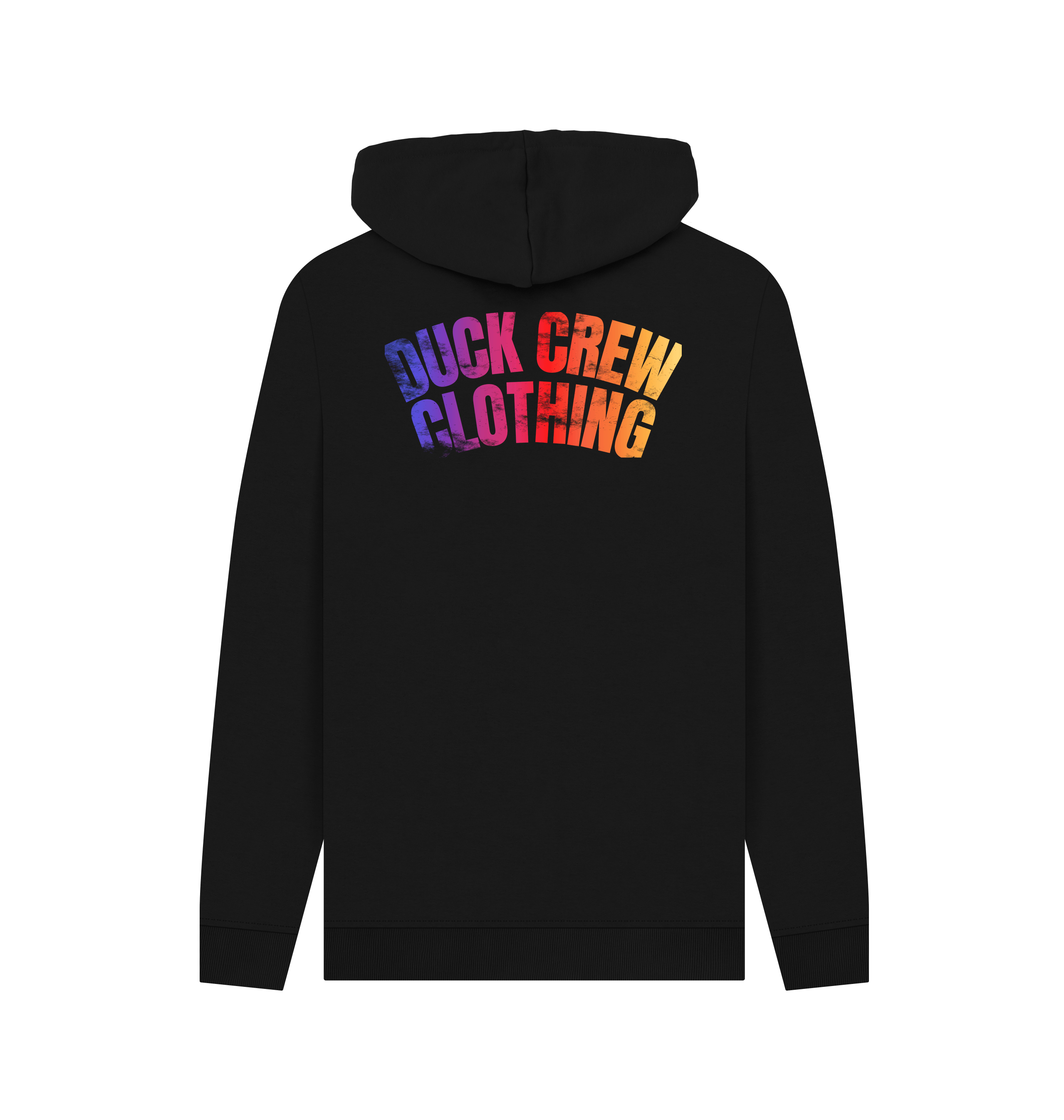 Black Printed Hoody Back