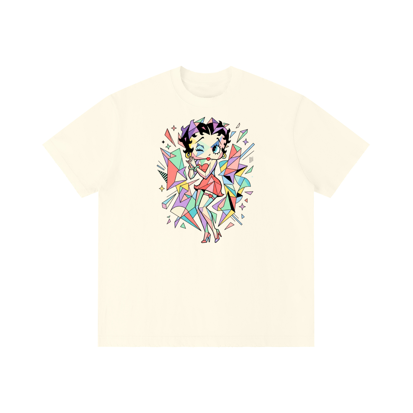 Unisex Vintage Wash Distressed T-Shirt - Betty Boop