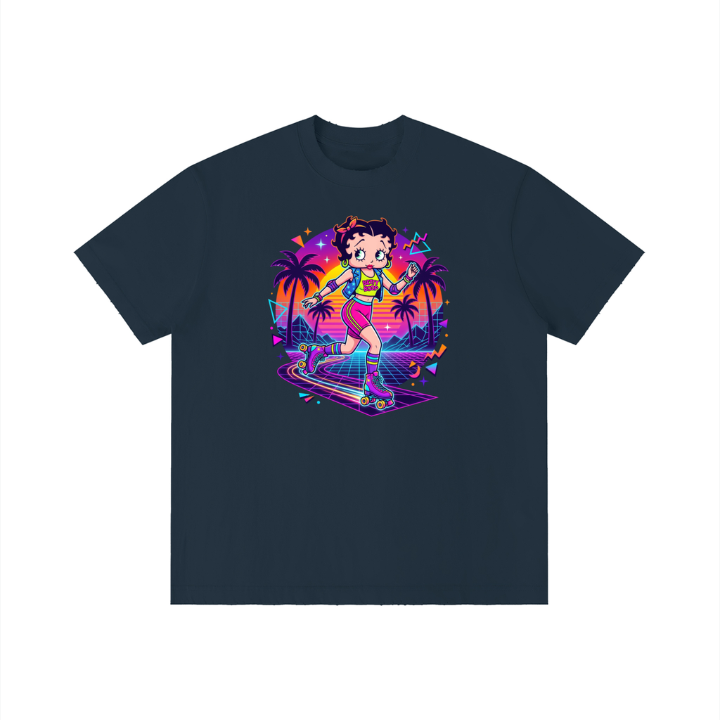 Unisex Vintage Wash Distressed T-Shirt - Betty Boop
