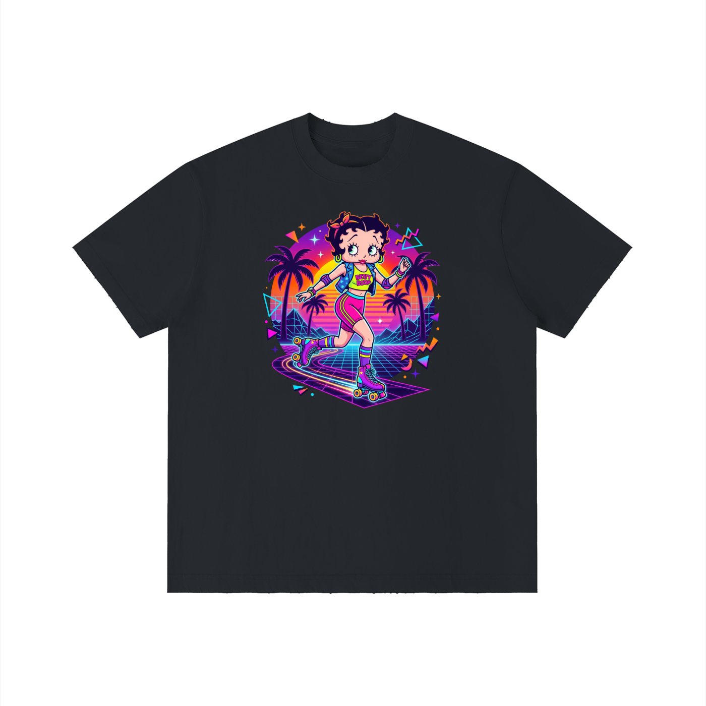 Unisex Vintage Wash Distressed T-Shirt - Betty boop
