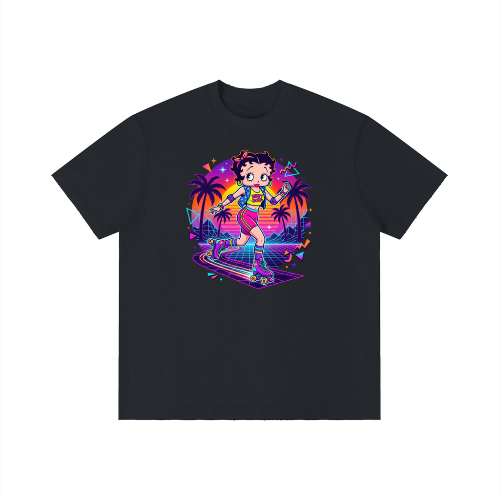 Unisex Vintage Wash Distressed T-Shirt - Betty Boop
