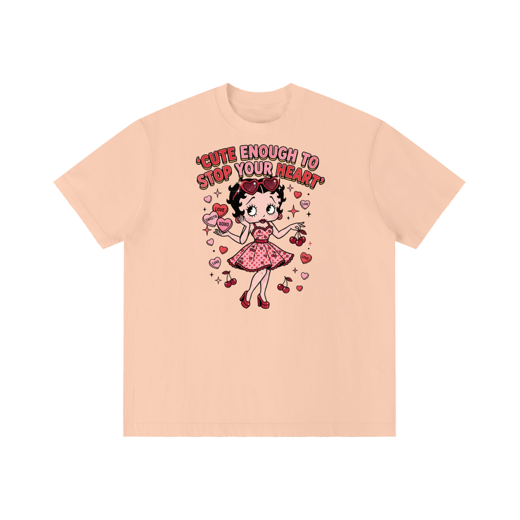 Unisex Vintage Wash Distressed T-Shirt - Betty Boop